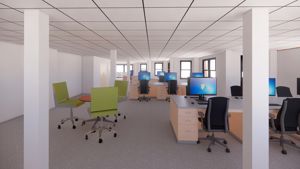 9 - Front Office Area (CGI) from West to East- click for photo gallery